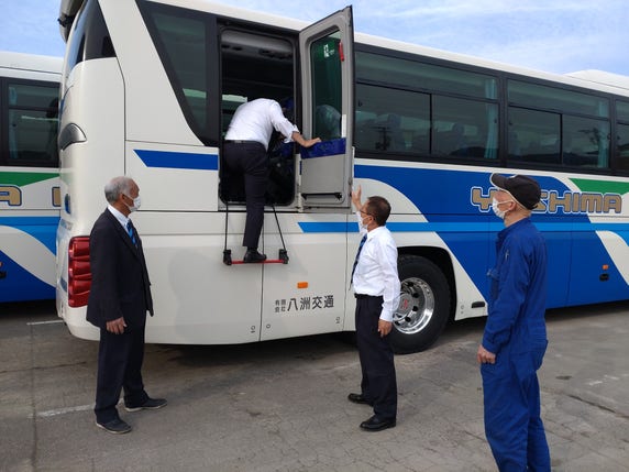 緊急時の対応訓練の様子です。